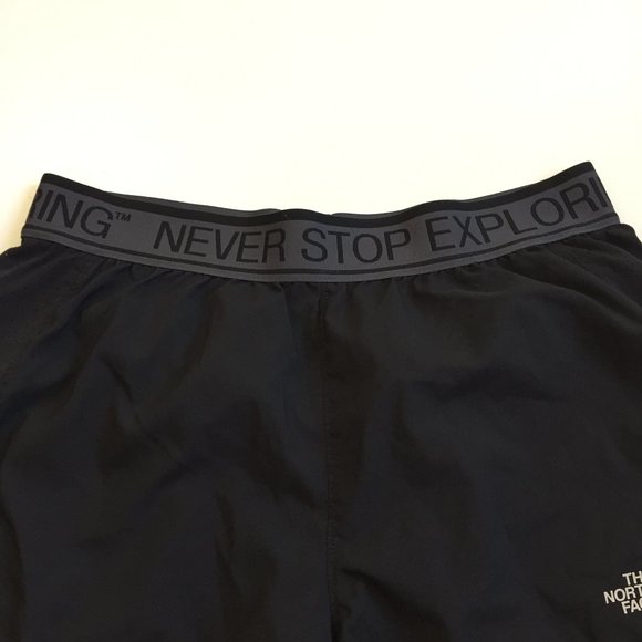 THE NORTH FACE Flashdry Black Logo Print Waistband Panty Insert Active Shorts - Picture 5 of 10